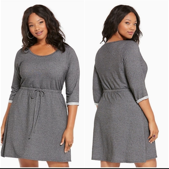 Torrid Sweatshirt Tie Waist Dress Size 3 - Picture 2 of 9